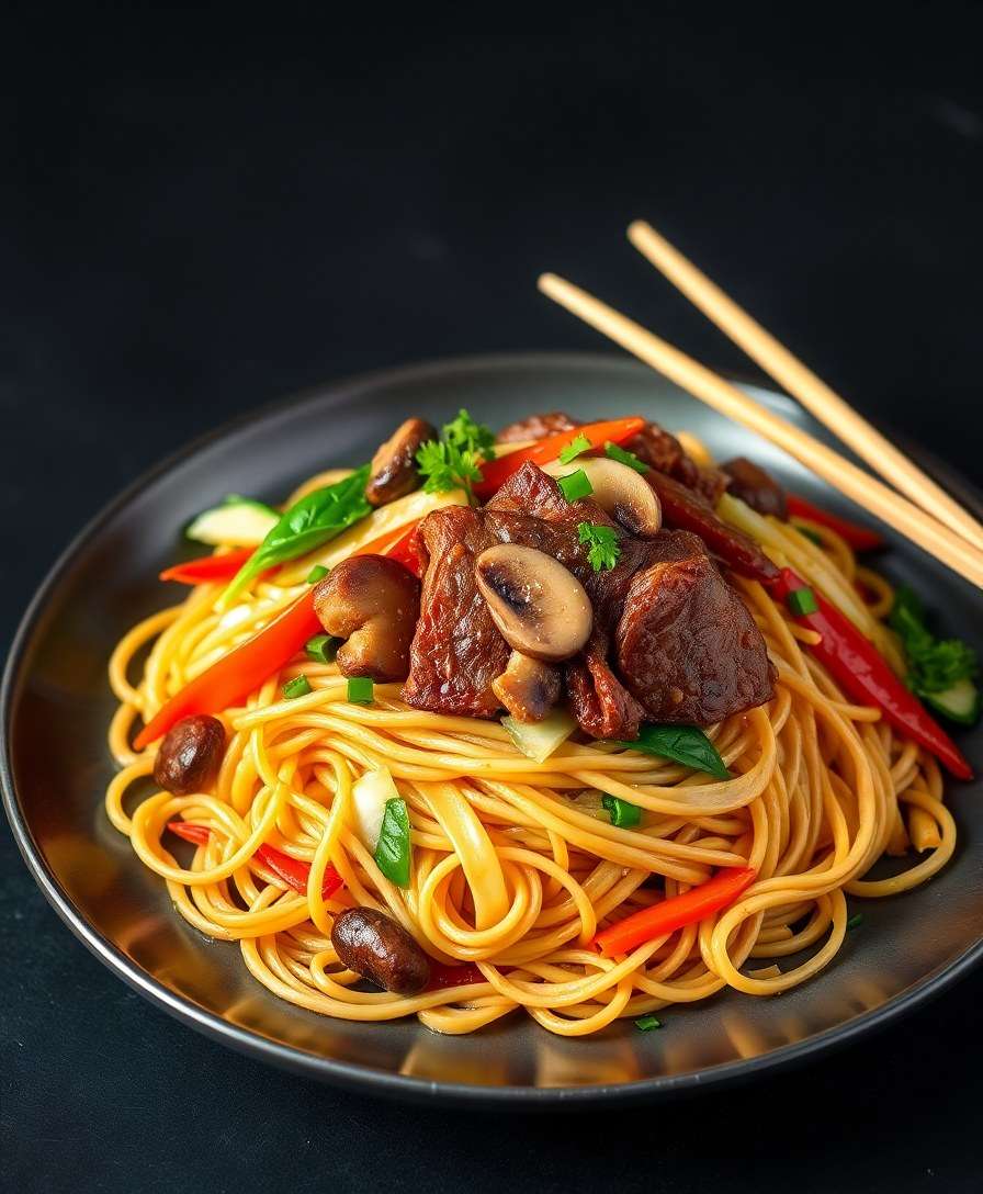 Gourmet Beef Lo Mein