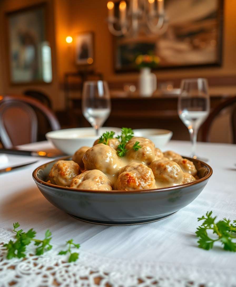 Gourmet Swedish Meatballs with Creamy Gravy