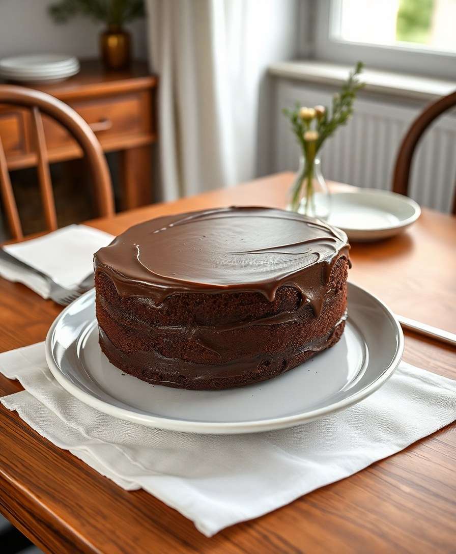 Decadent Swedish Chocolate Fudge Cake