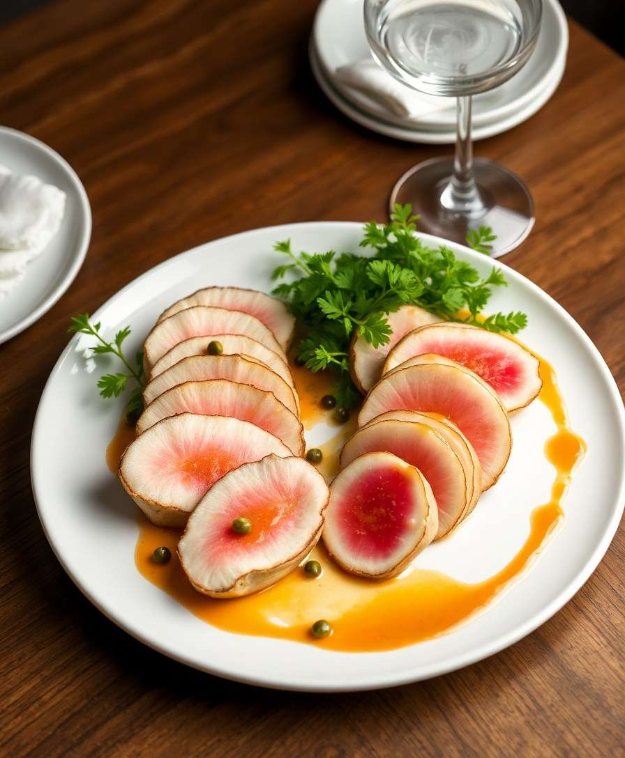 Gourmet Vitello Tonnato with Seared Tuna