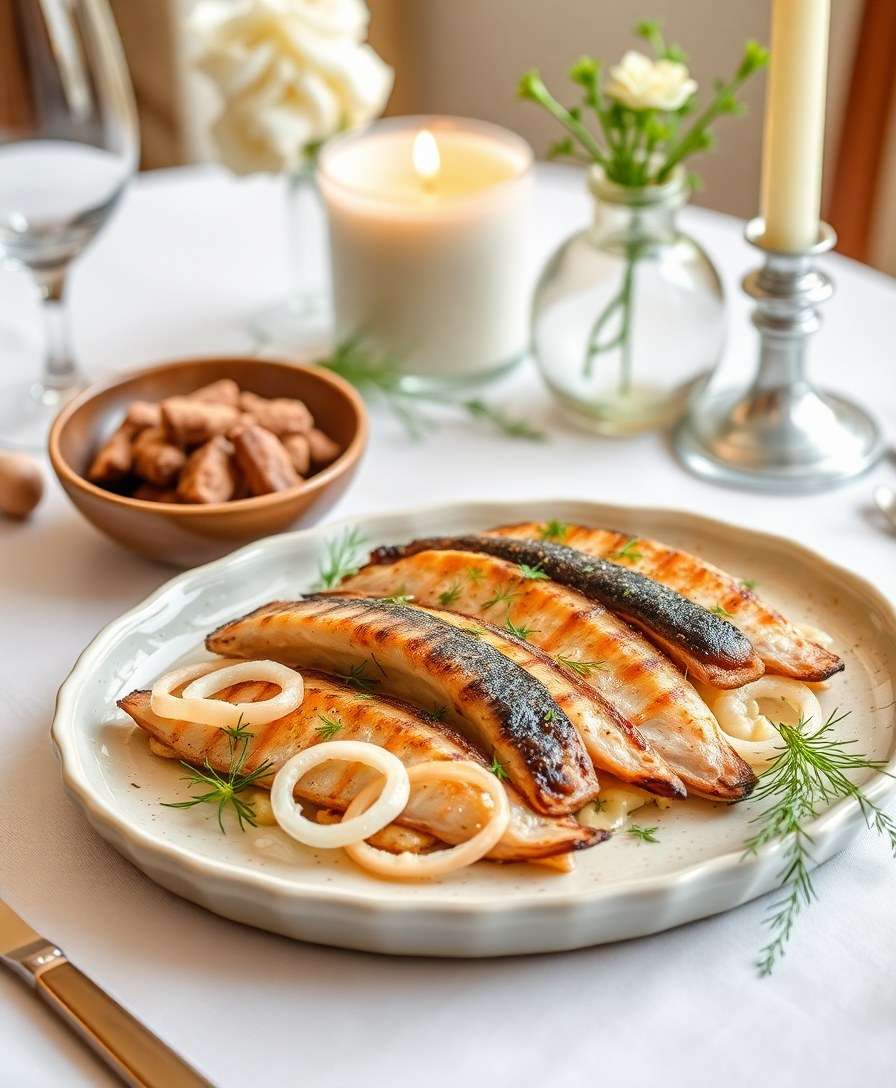 Gourmet Brined Herring with Dill & Onion