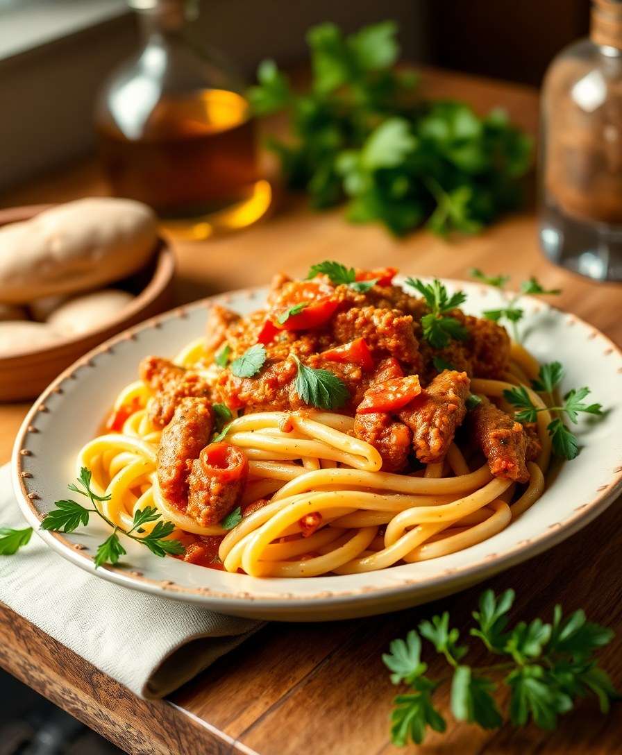 Gourmet Ground Turkey Pasta Primavera