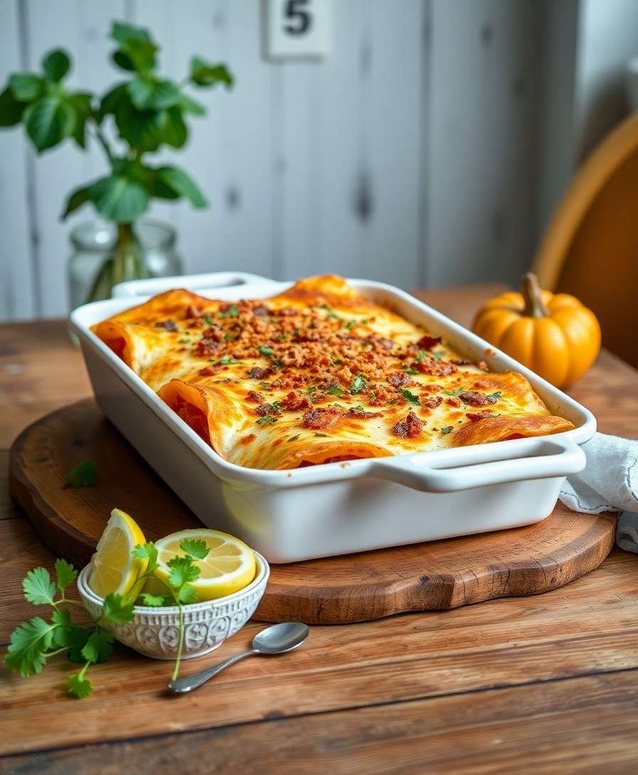 Crispy Tortilla Bake with Savory Topping