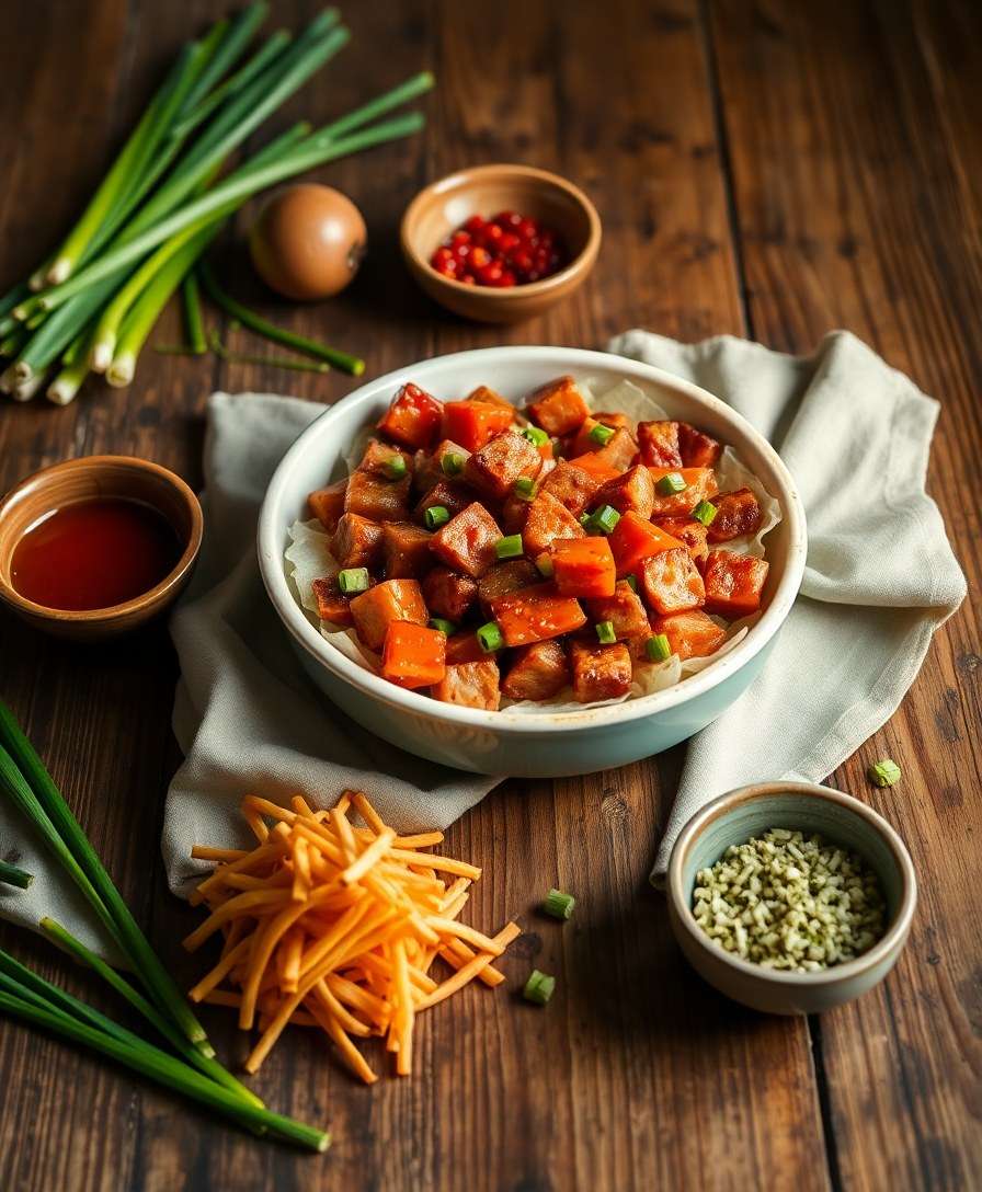 Spicy Rosé Tteokbokki with Bacon & Sausage