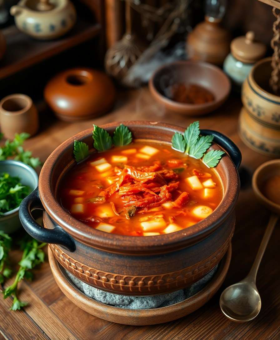 Spicy Kimchi Soybean Sprout Soup (Kongnamul Kimchiguk)