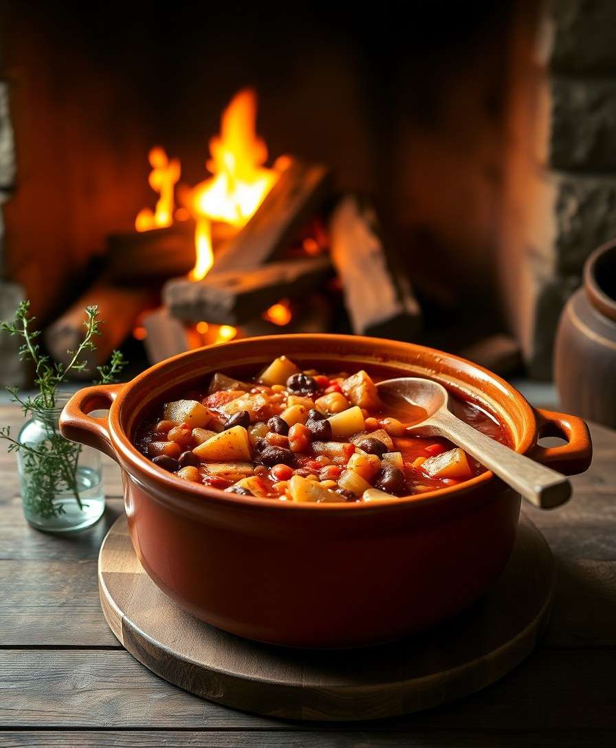 Hearty Autumn Pear and Bean Stew