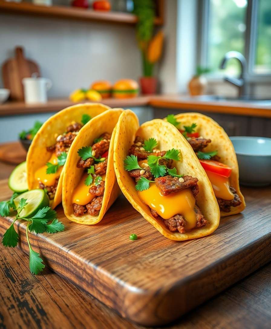 Gourmet Cheeseburger Tacos