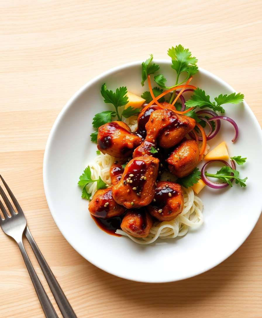 Spicy Bang Bang Chicken with Sesame Glaze