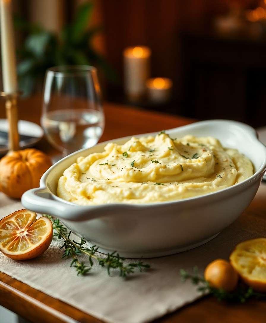 Gourmet Creamy Garlic Mashed Potatoes