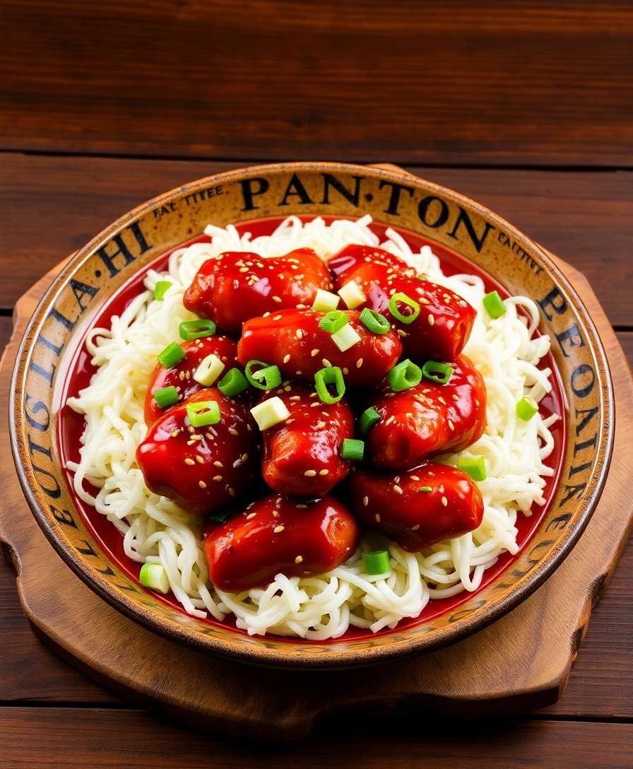 Spicy Bang Bang Chicken with Sesame Glaze