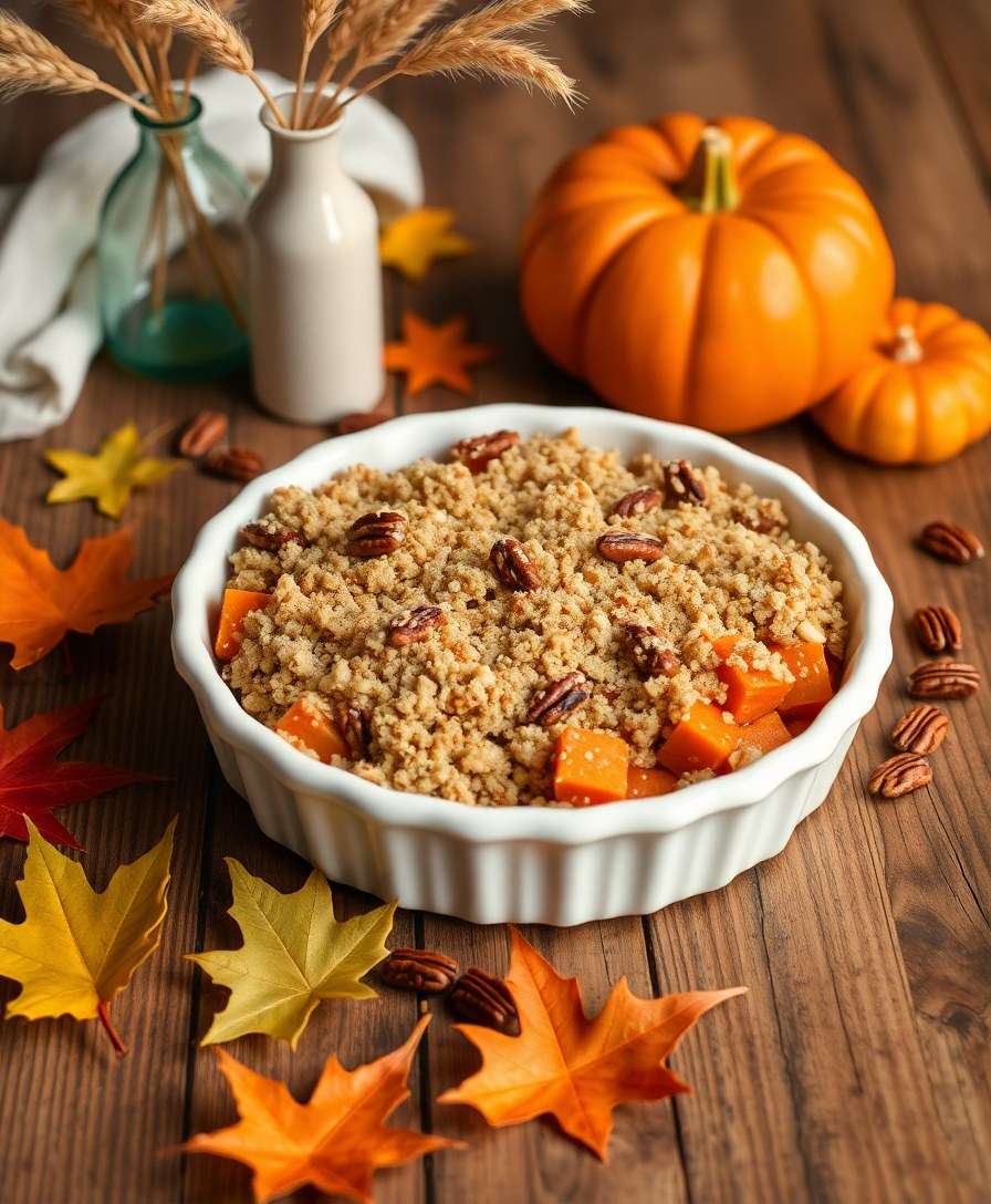 Decadent Sweet Potato Casserole with Maple-pecan Streusel