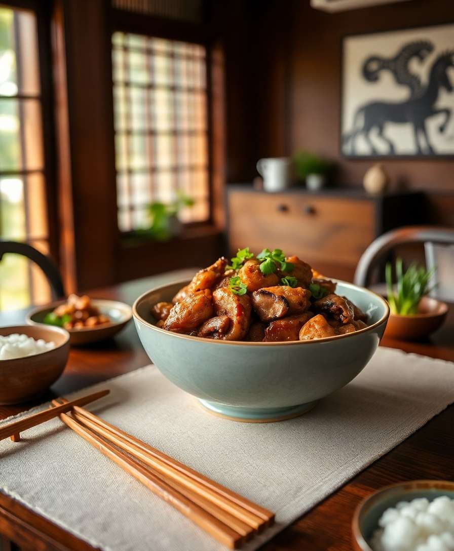 Gourmet Chinese Braised Chicken with Shiitake Mushrooms