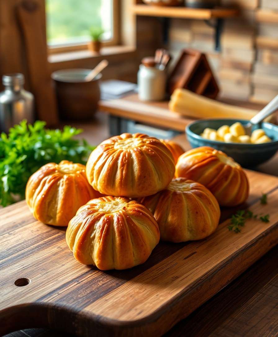 Cheesy Flaky Bread Rolls