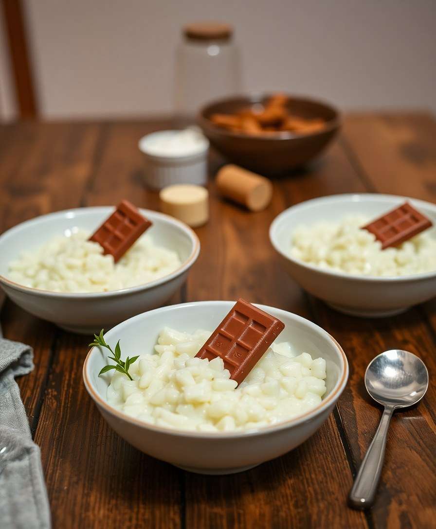 Decadent KitKat White Chocolate Rice Pudding