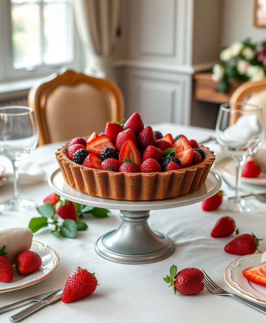 Decadent Chocolate Strawberry Air Fryer Pie