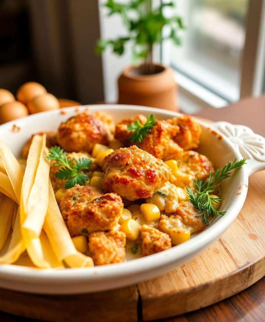 Crispy Chicken & Corn Bake