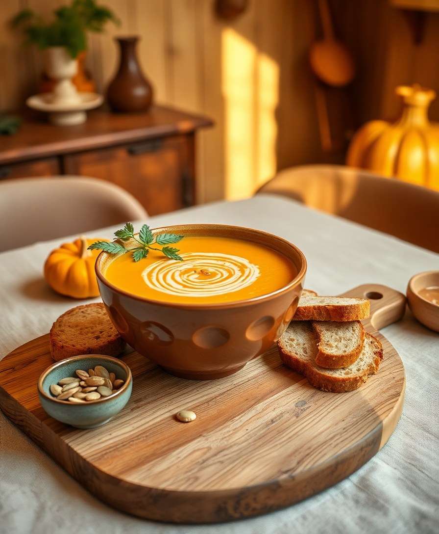 Creamy Pumpkin and Chestnut Soup