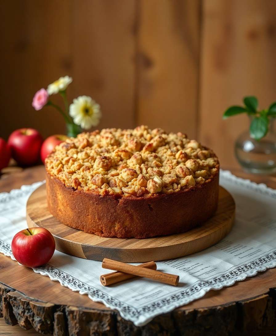 Decadent Apple Crumble Cake