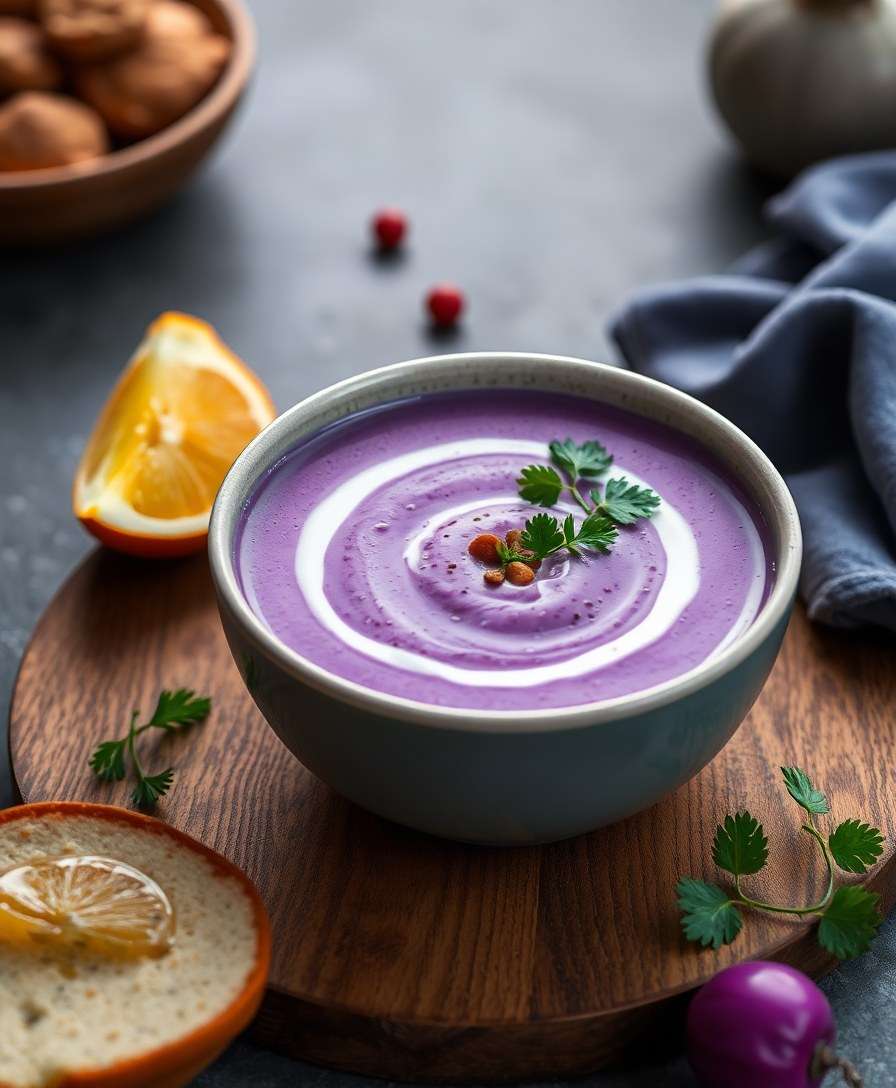 Creamy Purple Cauliflower Soup: A Vibrant Winter Delight