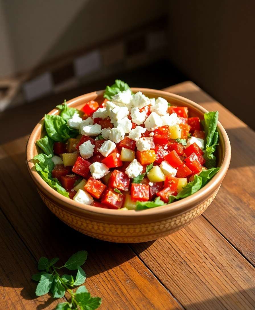 Sun-Kissed Mediterranean Greek Salad