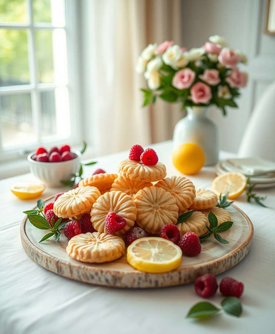 Delicate Lemon Raspberry Cookies