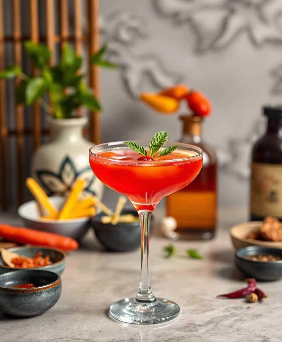 Spicy Baijiu Martini: A Fiery Fusion