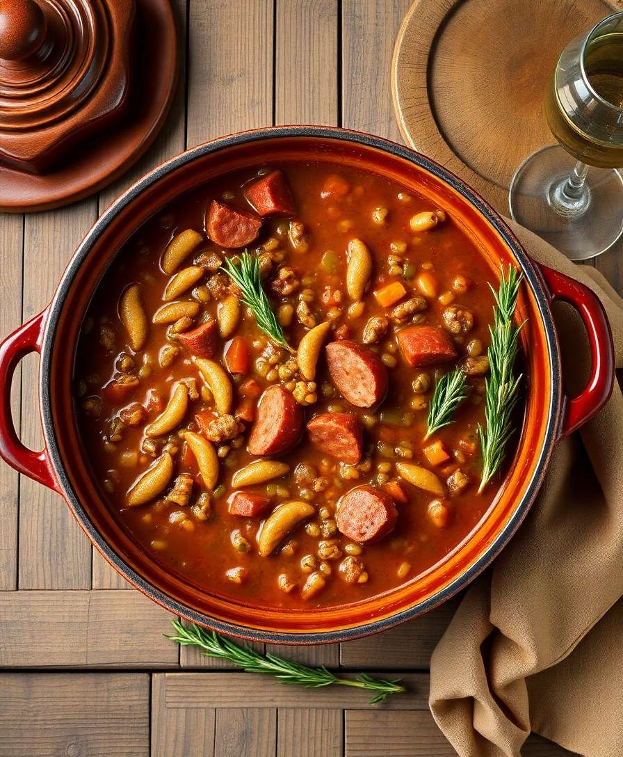 Hearty Lentil Stew with Sausage