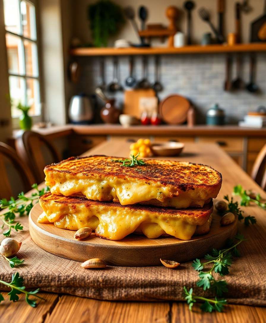 Decadent 100-Garlic Clove Grilled Cheese